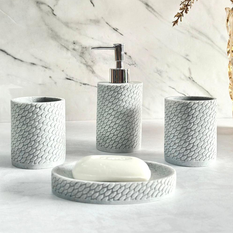 Set accessoires salle de bain en céramique 4pcs
