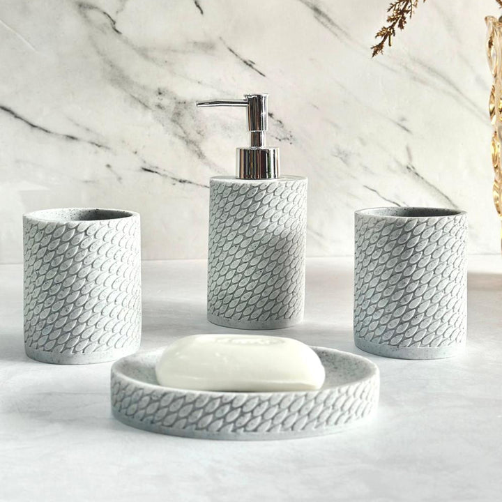 Set accessoires salle de bain en céramique 4pcs