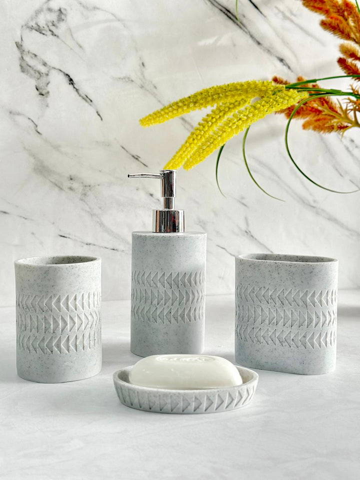 Set accessoires salle de bain en céramique 4pcs