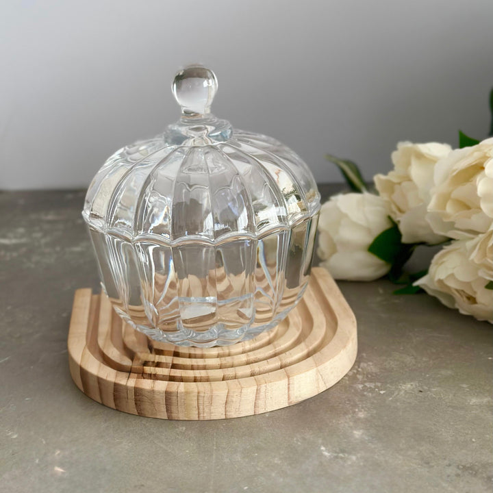Bonbonnière en verre 13,50cm