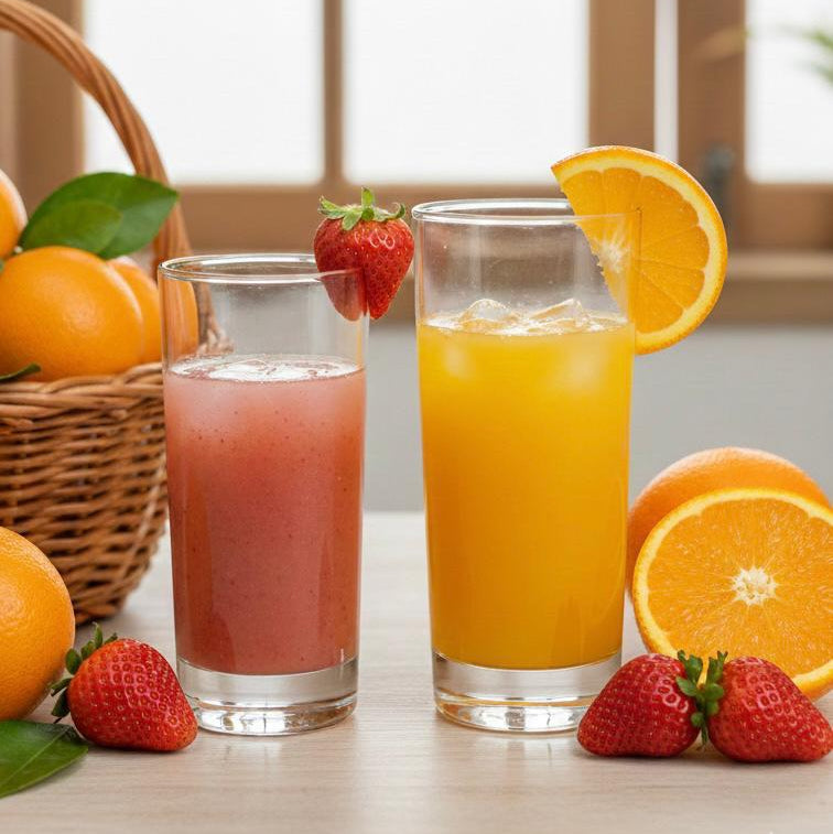 Set 2 carafes en verre 1,7L + 12 verres à eau/jus 280ML/330ML