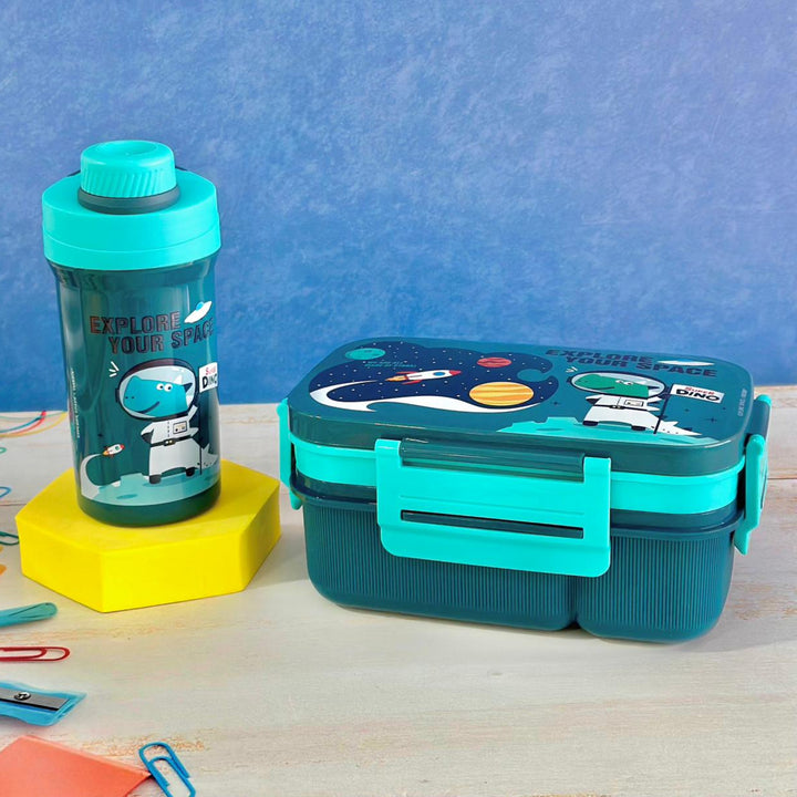 Set lunch box 2 niveaux 1800ML + gourde 500ML en plastique