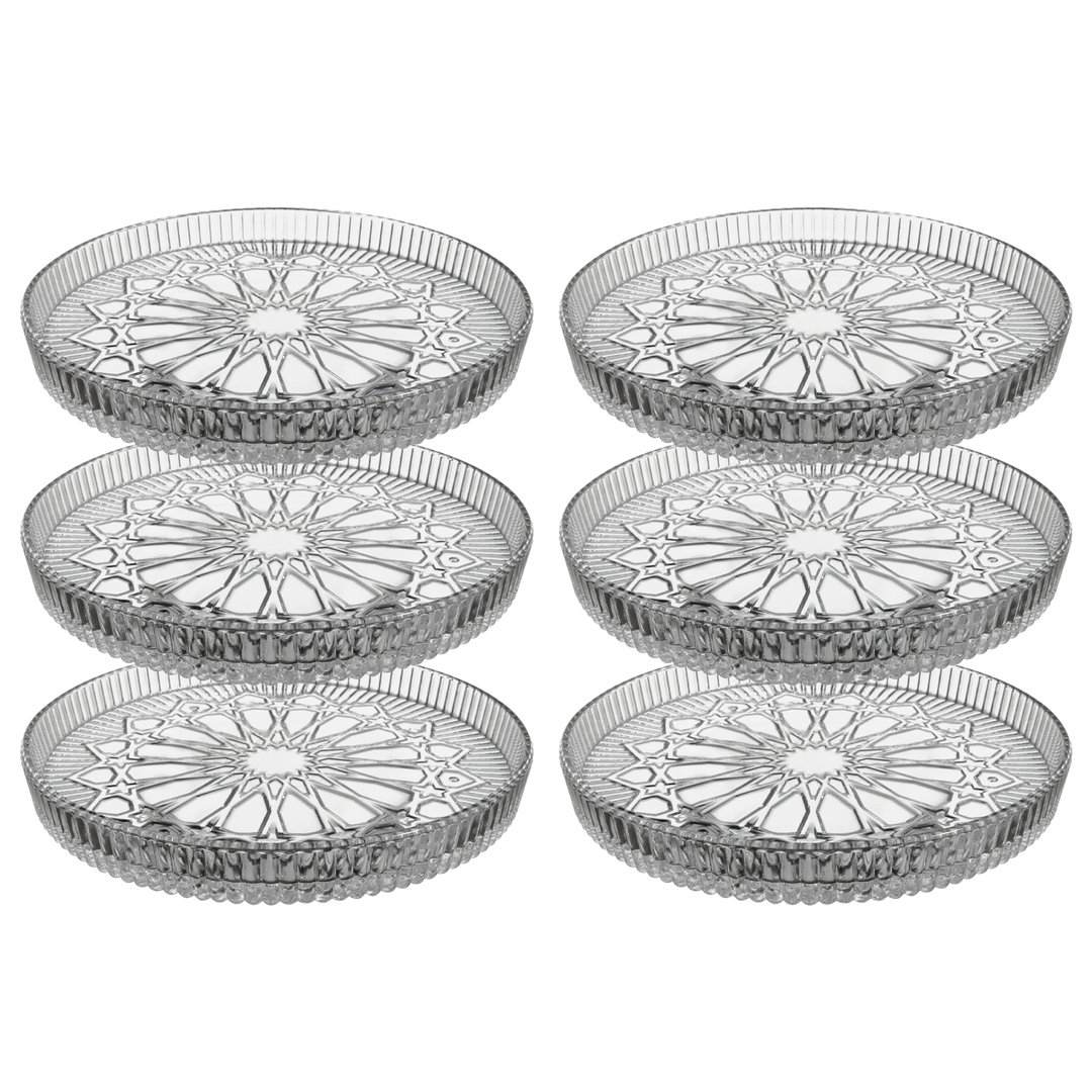 Set 6 assiettes 15,50cm en verre