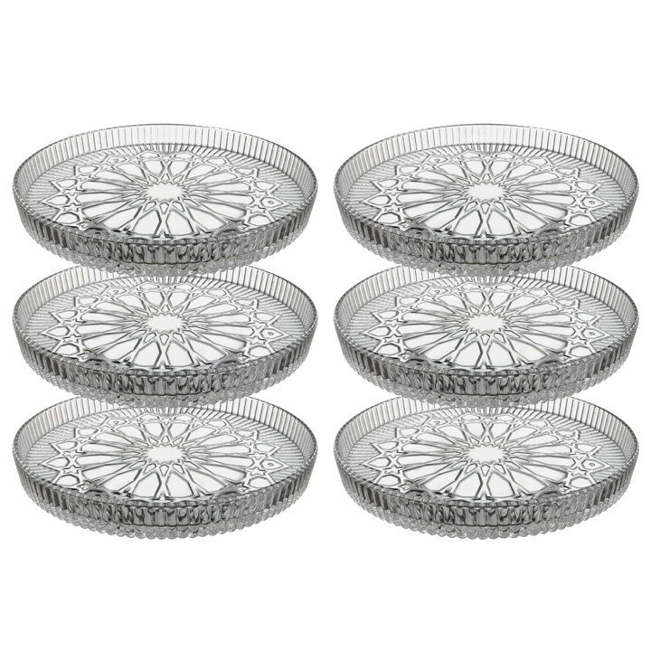 Set 6 assiettes 15,50cm en verre