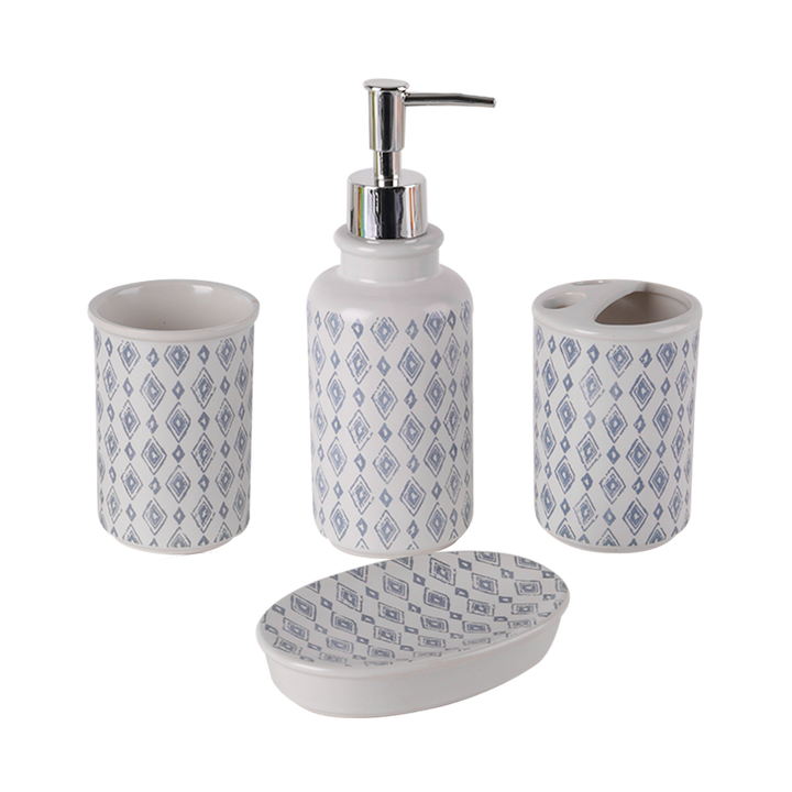 Set accessoires salle de bain en céramique 4pcs