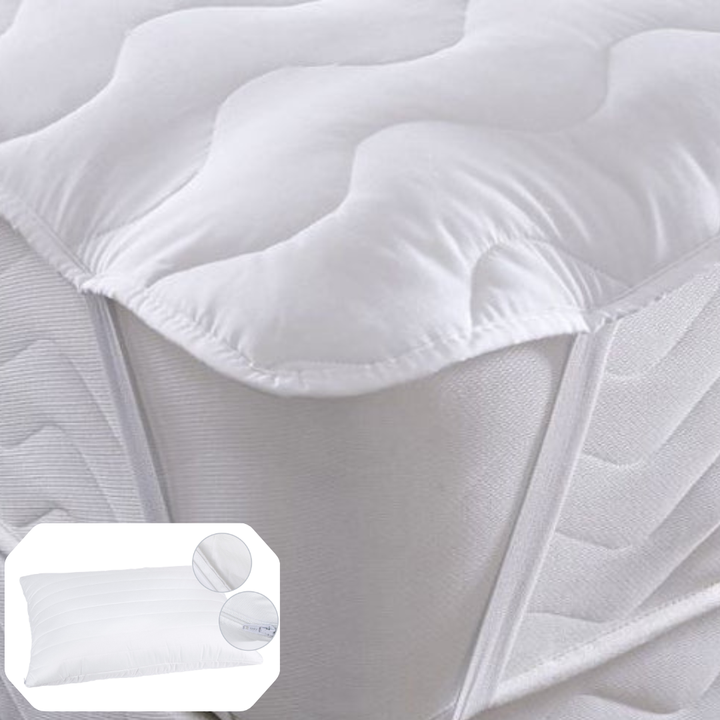 Protège matelas imperméable 90x200cm + protège oreiller 50x70cm