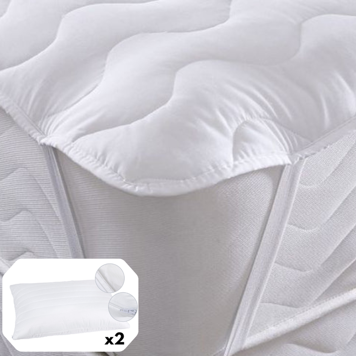 Protège matelas imperméable 180x200cm + 2 protèges oreiller 50x70cm