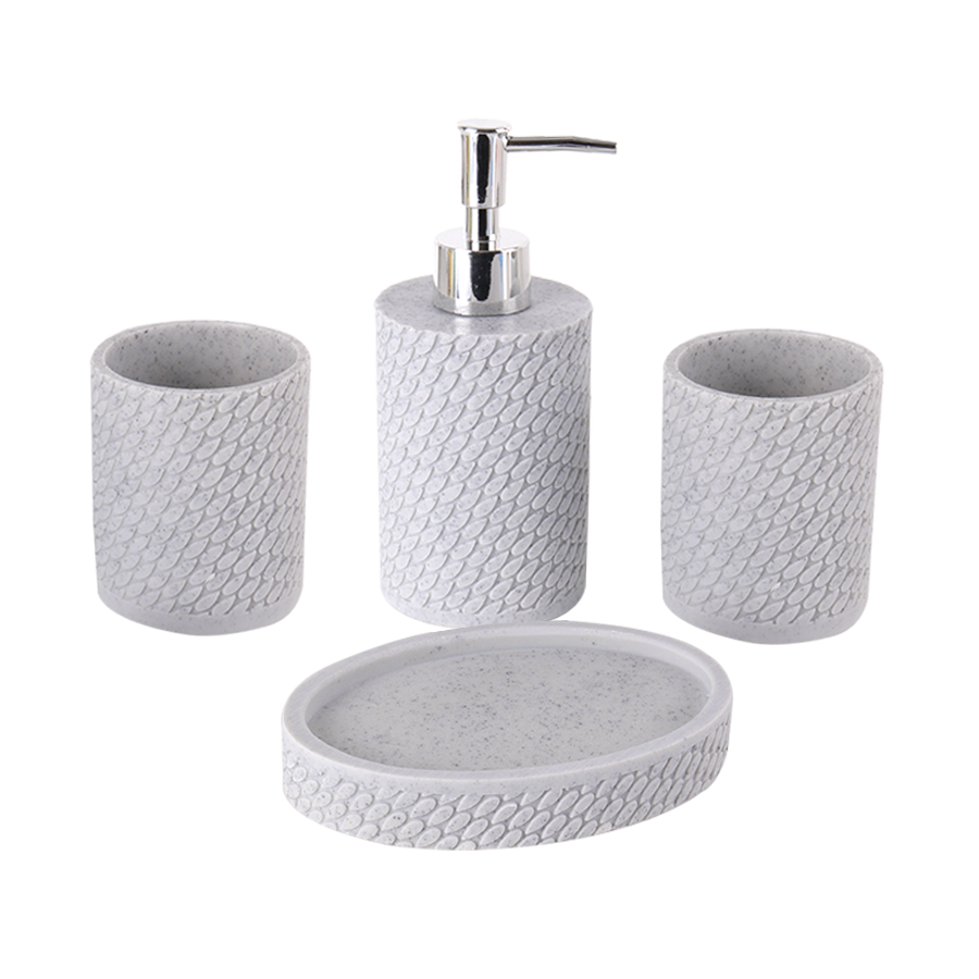 Set accessoires salle de bain en céramique 4pcs