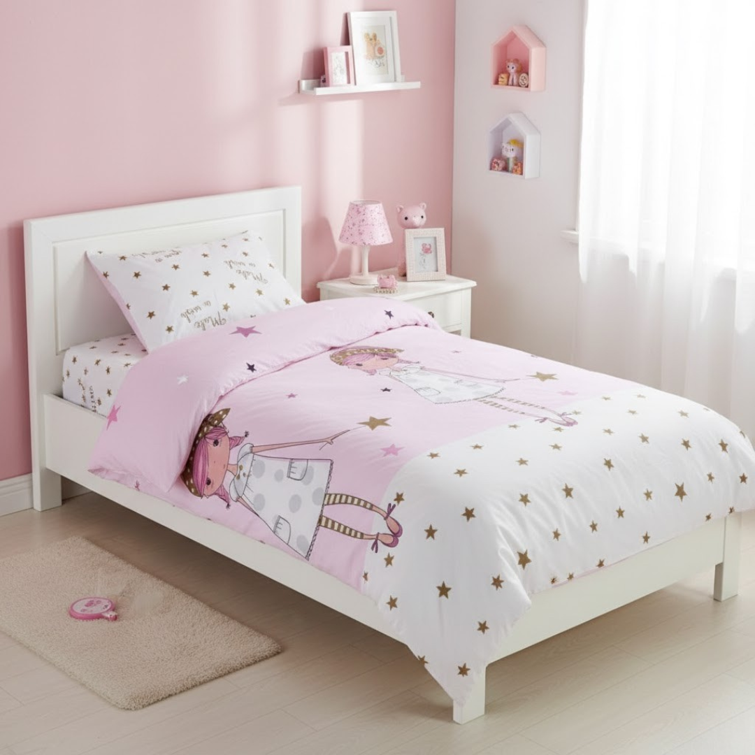Parure de Lit Fille 1 Place 150x215cm / 50x70cm