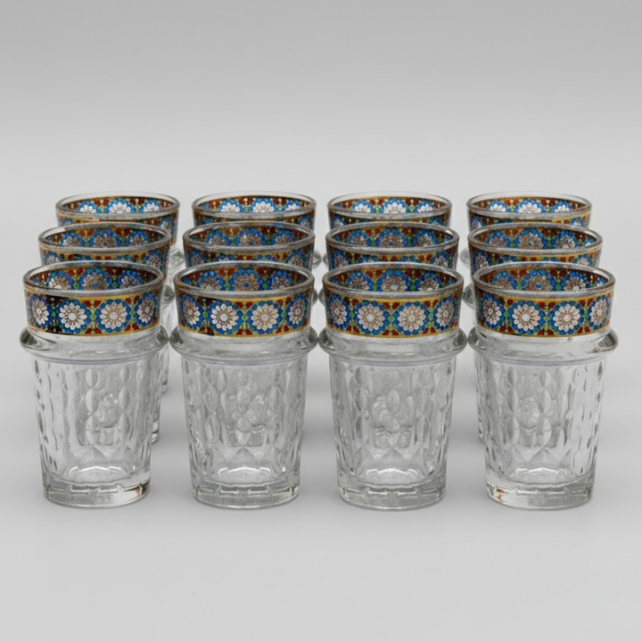 12 verres à thé Zellij marocain
