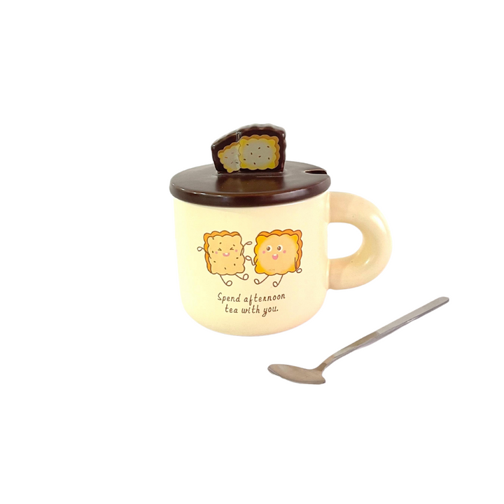 Mug en céramique avec cuillère 380ML