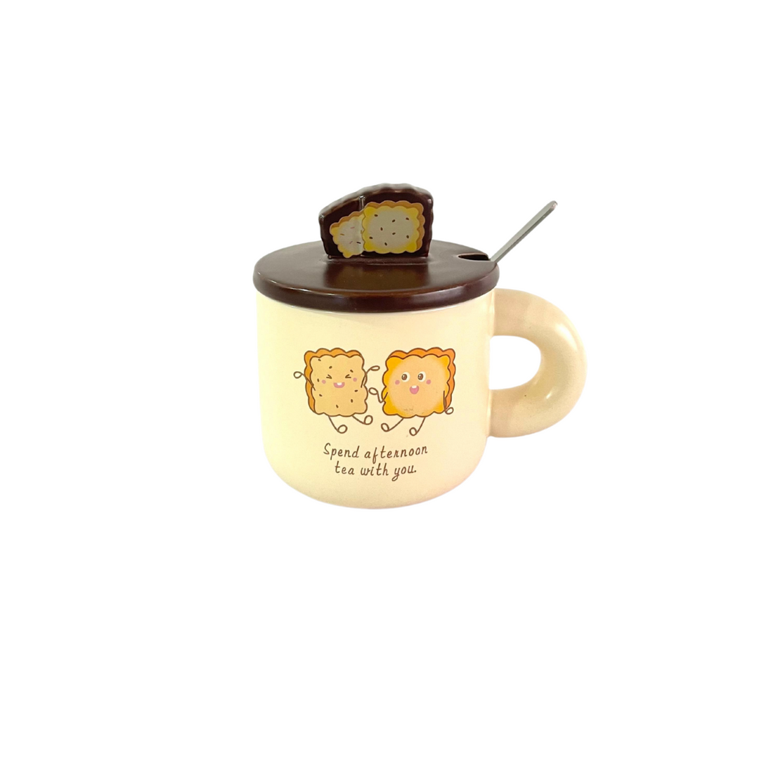 Mug en céramique avec cuillère 380ML