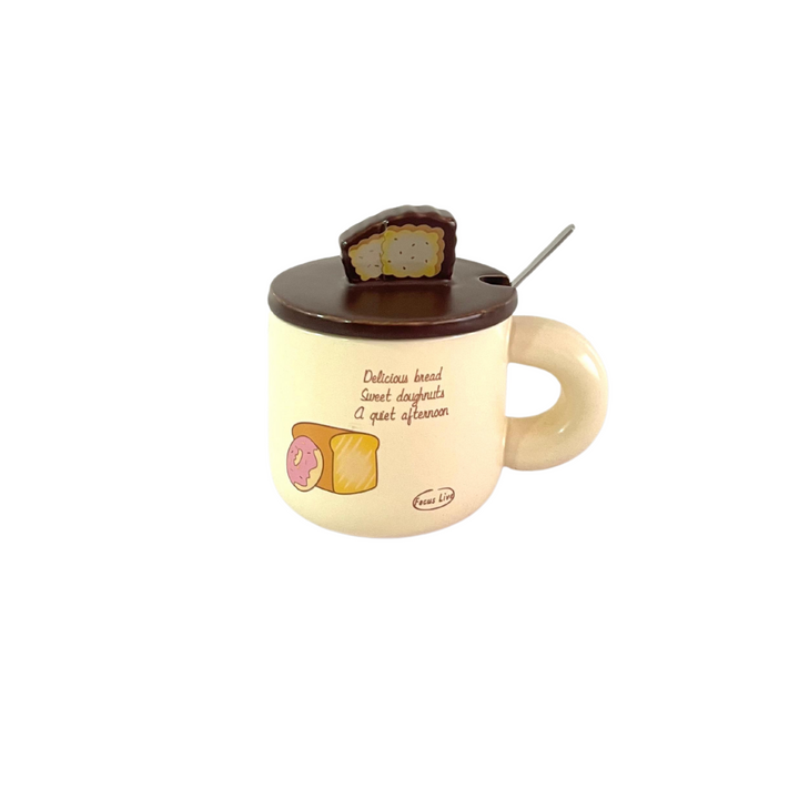 Mug en céramique avec cuillère 380ML