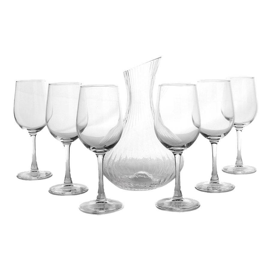 Carafe 1,70L + 6 verres à pied