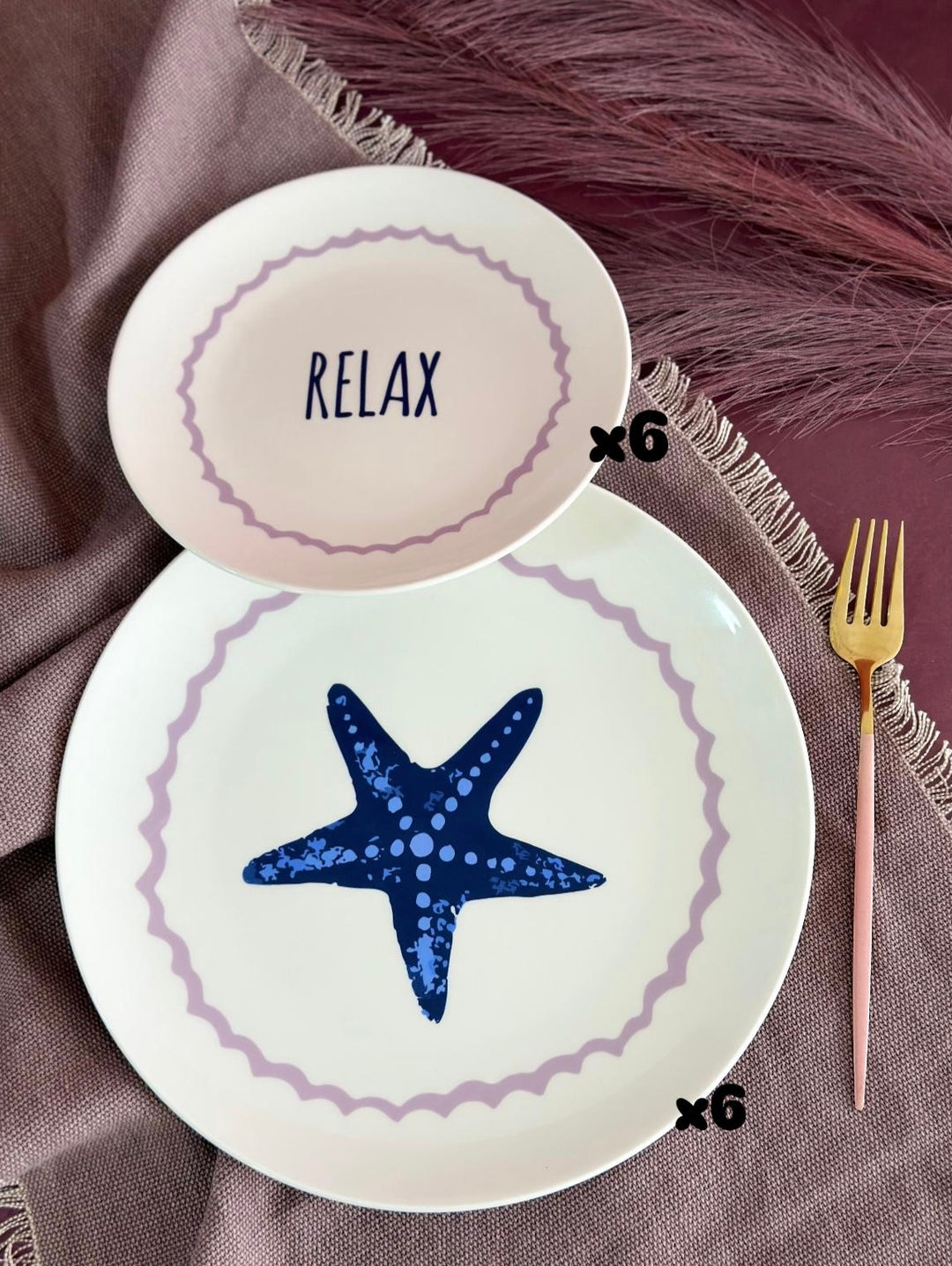 Set 6 plats 26cm + 6 assiettes 19cm
