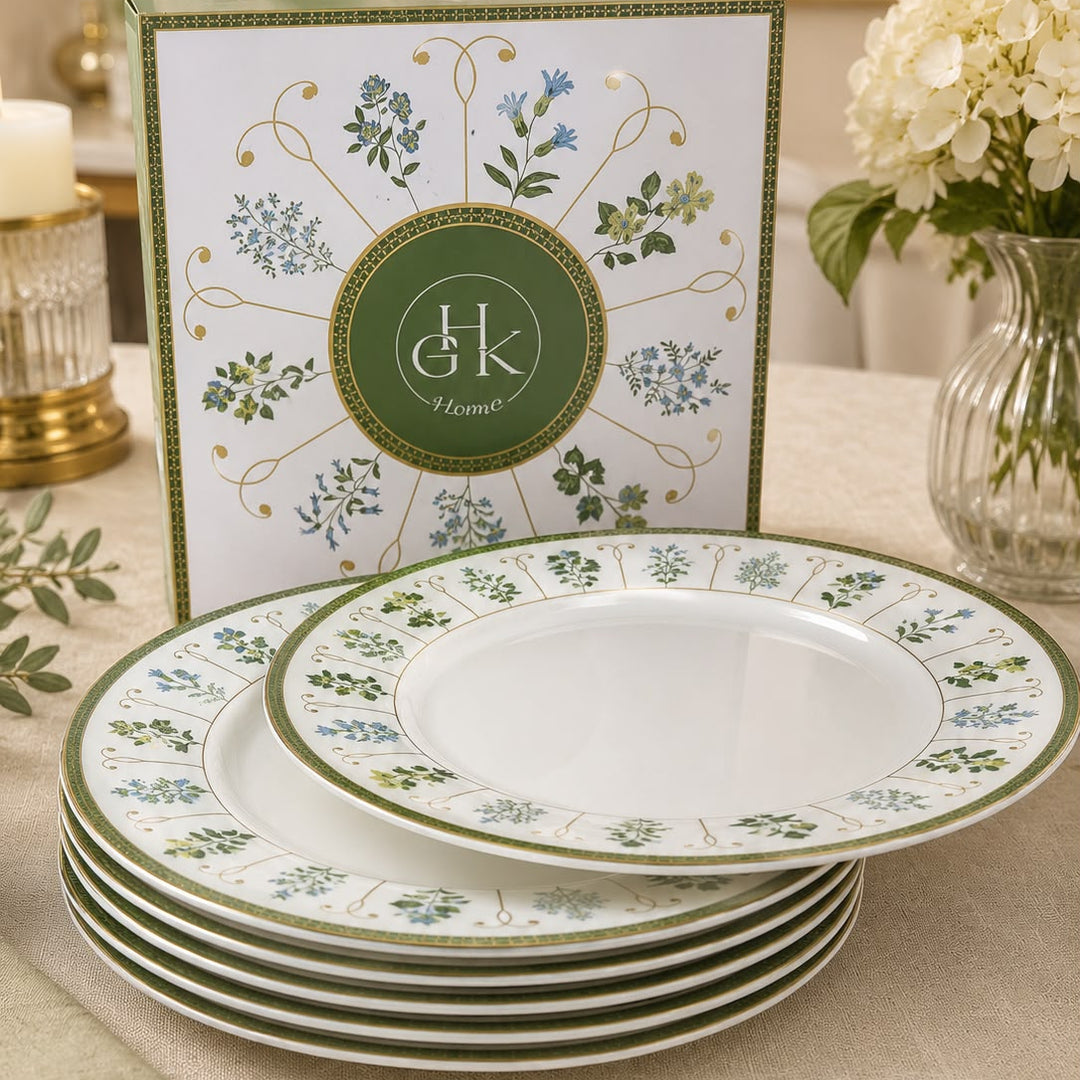 Set 6 Assiettes 19cm Herbier