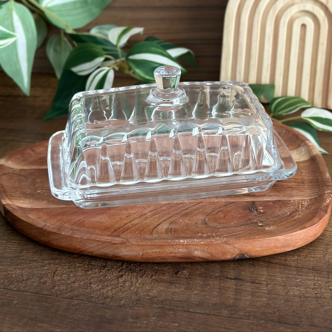 Beurrier en verre 19cm