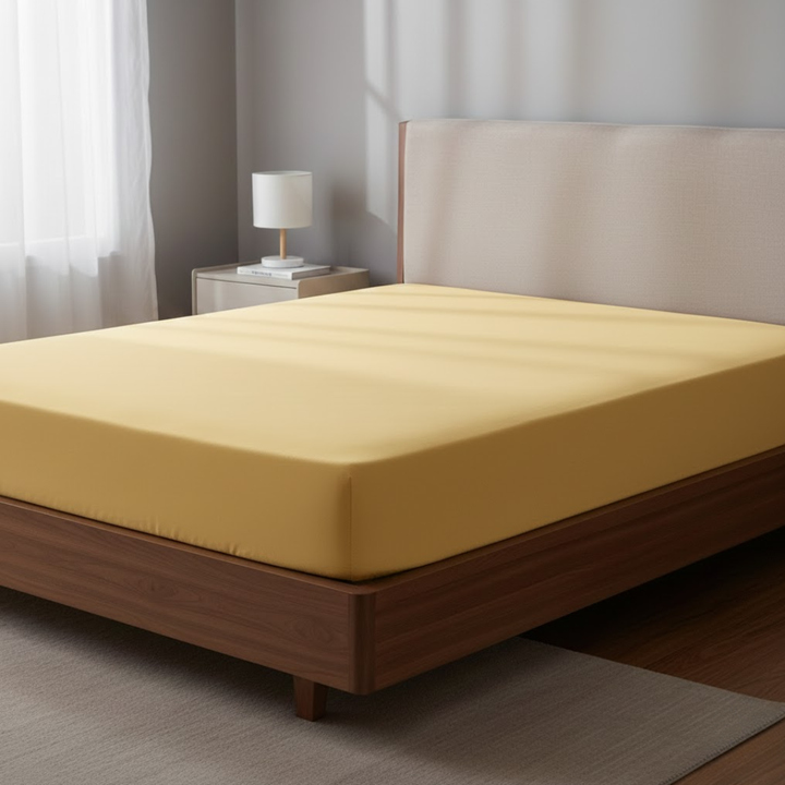 Set drap housse 90x200x25cm + 1 taie d'oreiller 50x70cm en coton