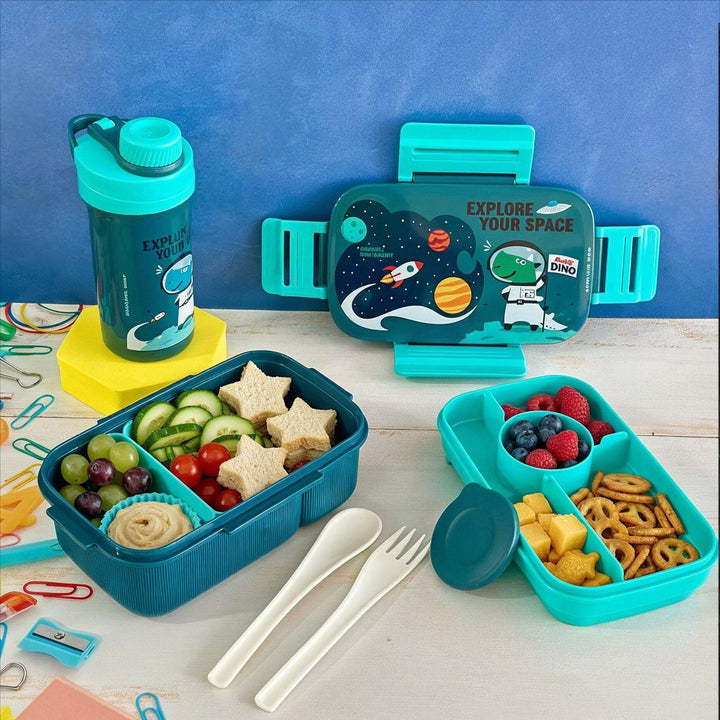 Set lunch box 2 niveaux 1800ML + gourde 500ML en plastique