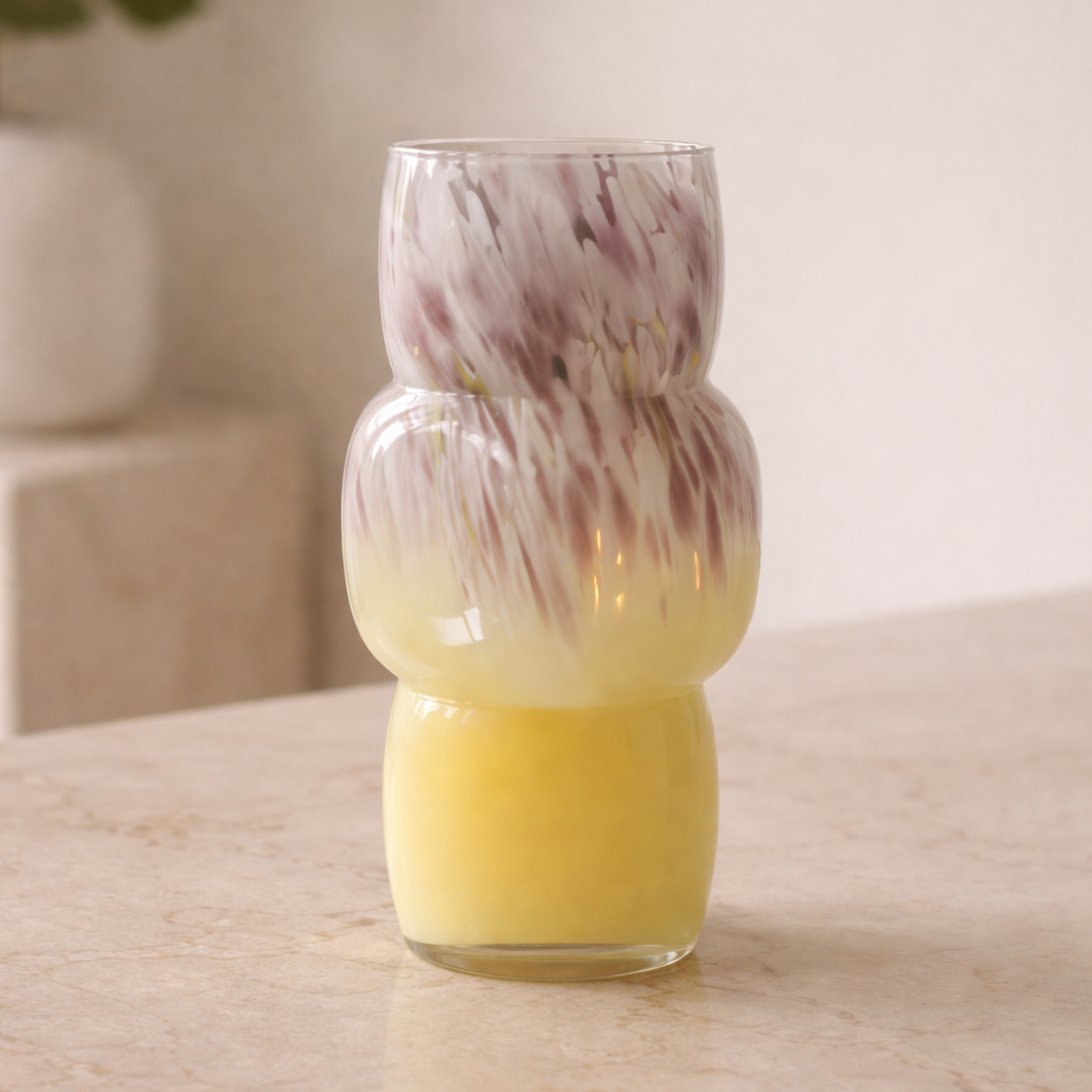 Vase décoratif en verre forme cubes 30x11cm