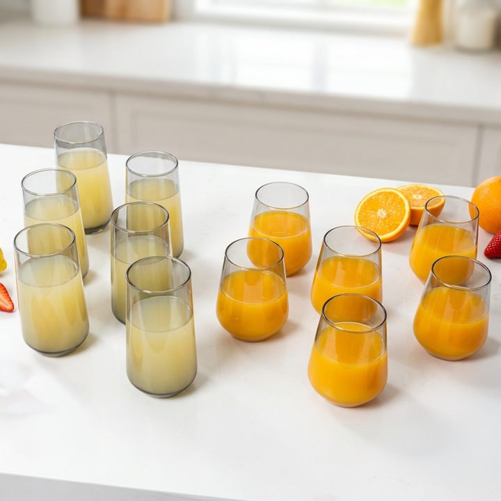 Set 6 Verres Noir 425ML + 6 Verres 470ML