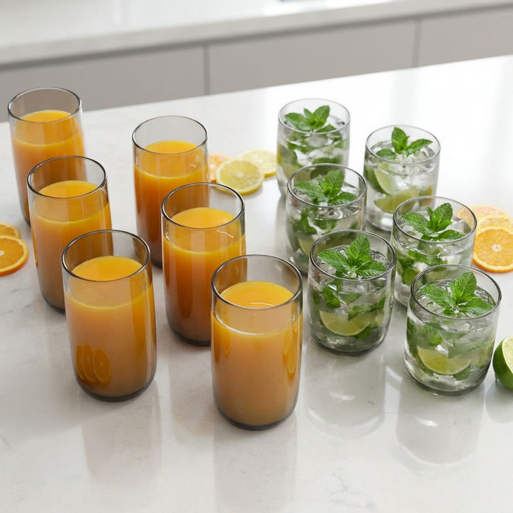 Set 6 Verres Noir 280ML + 6 Verres 365ML