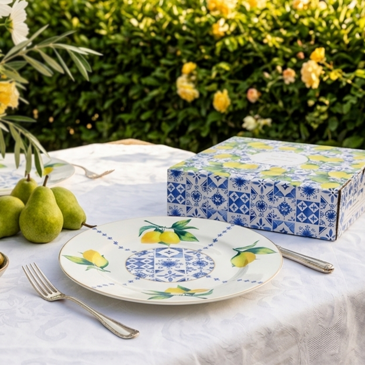 Set 6 assiettes 19cm Lemon