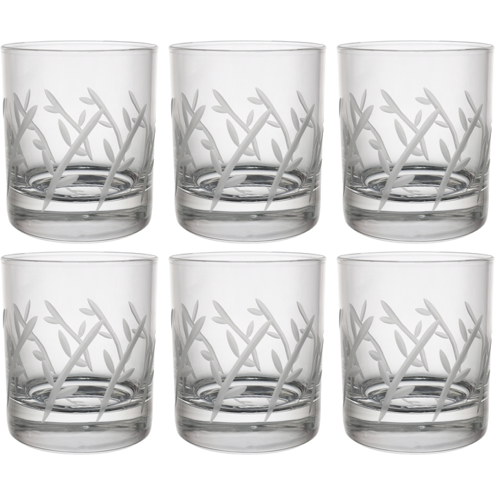 6 verres à eau/jus gravés