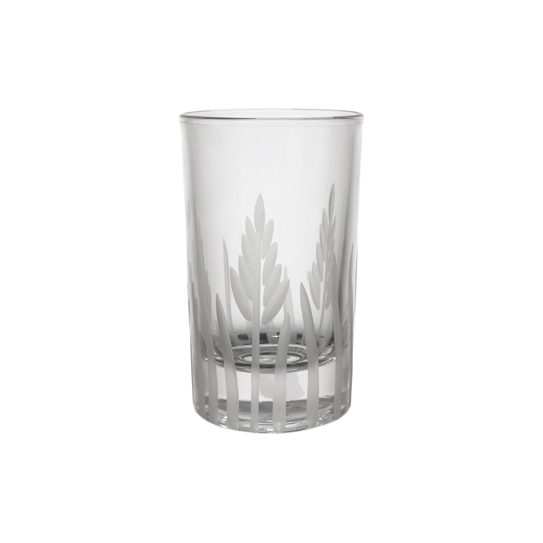 6 verres à café gravés