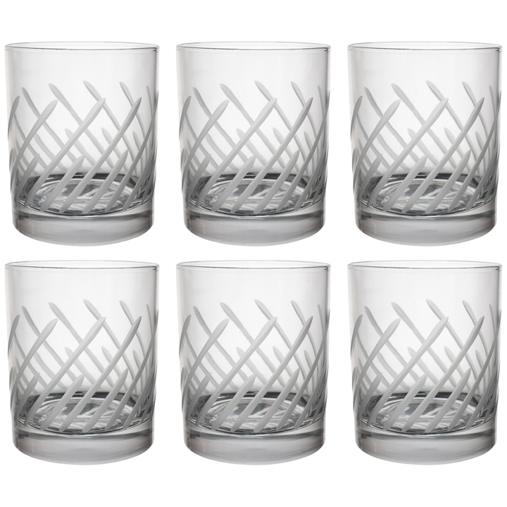 6 verres à eau/jus gravés