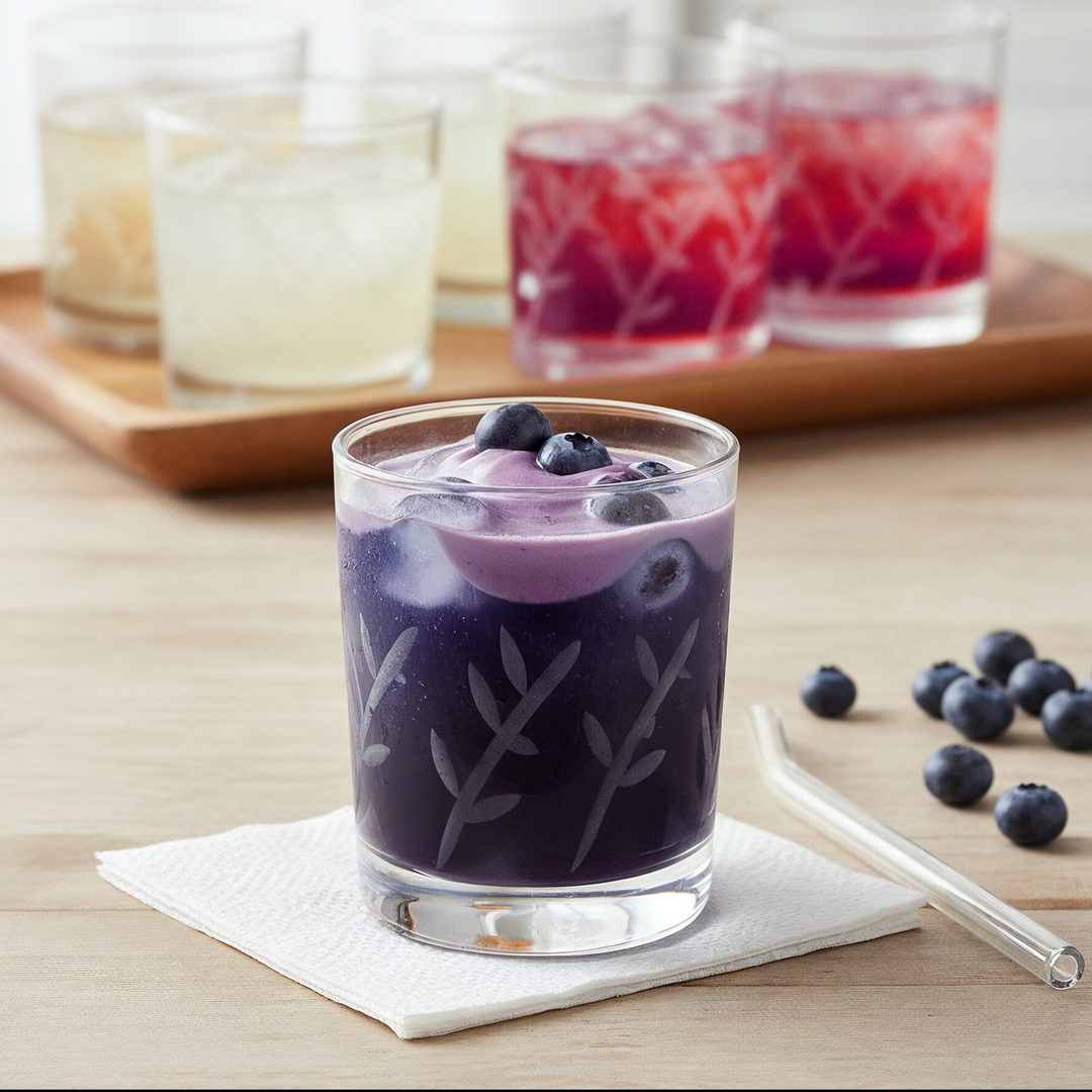 6 verres à eau/jus gravés