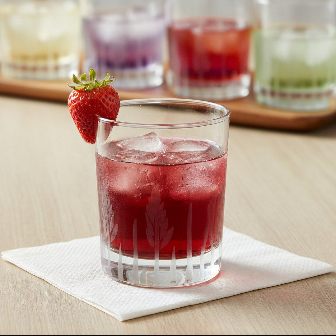 6 verres à eau/jus gravés