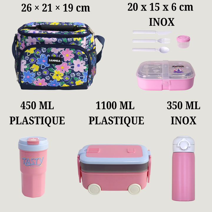 Set Lunch Box Fleuri