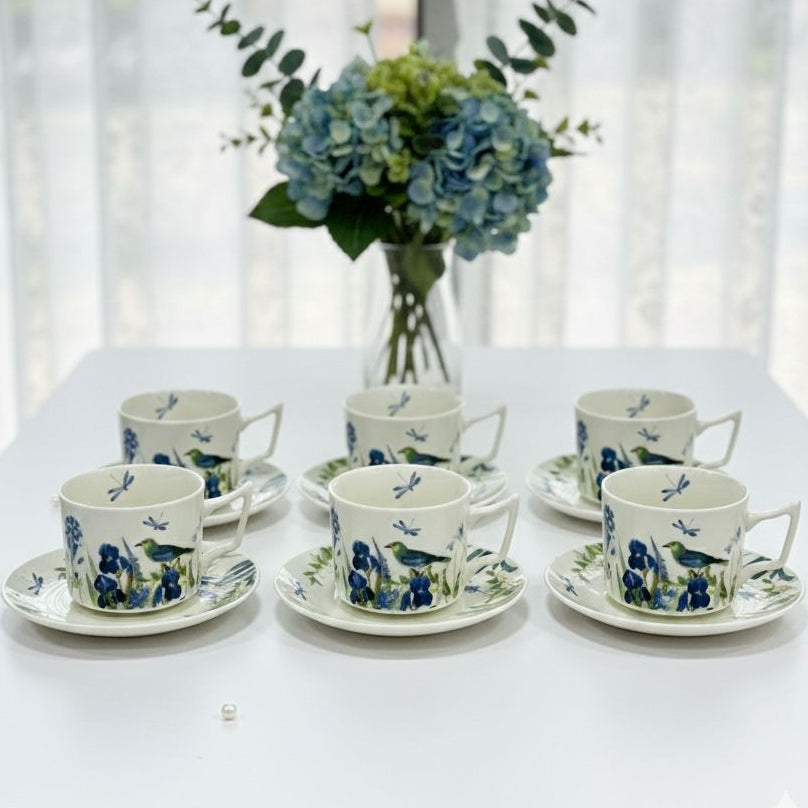 Set 6 tasses 240ML + 6 sous tasses 15cm