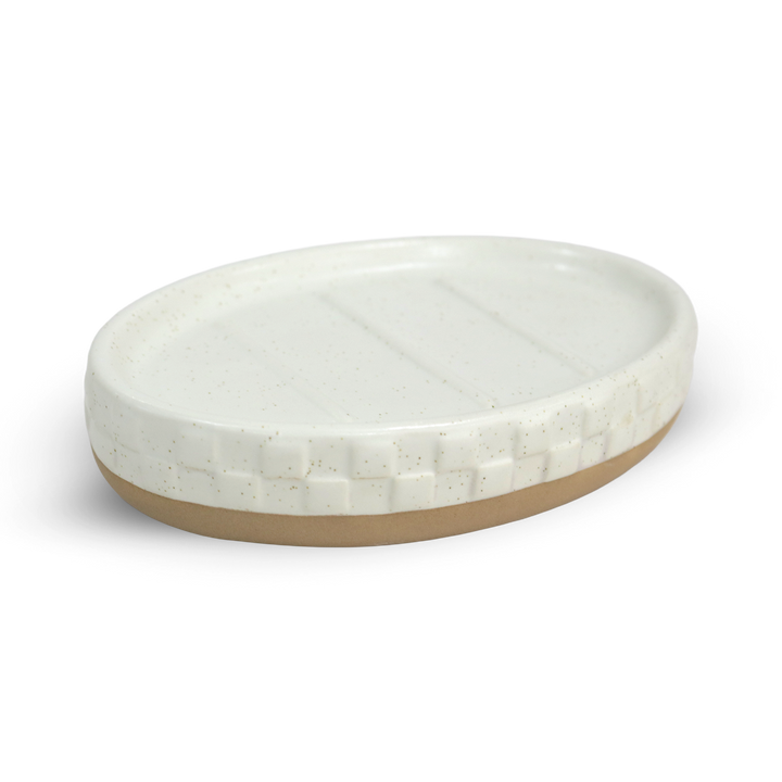 Accessoires Salle de Bain 4pcs Blanc Cassé