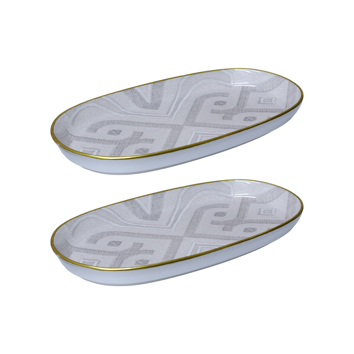 Set 2 assiettes ovales 26cm + 4 assiettes ovales 21cm