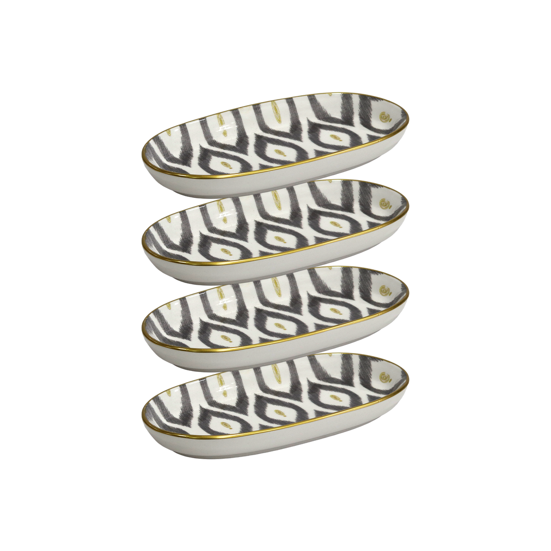 Set 2 assiettes ovales 26cm + 4 assiettes ovales 21cm