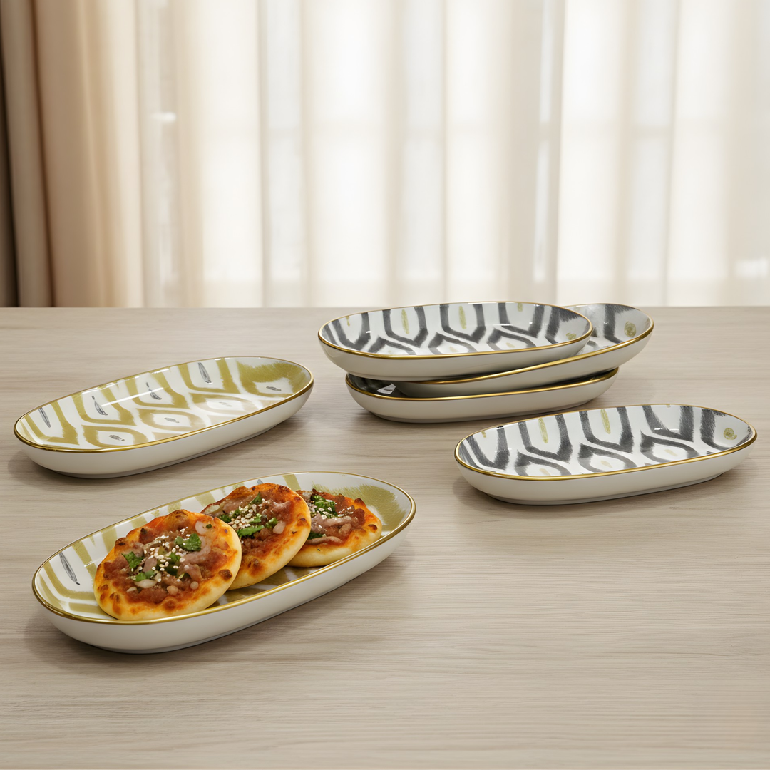 Set 2 assiettes ovales 26cm + 4 assiettes ovales 21cm