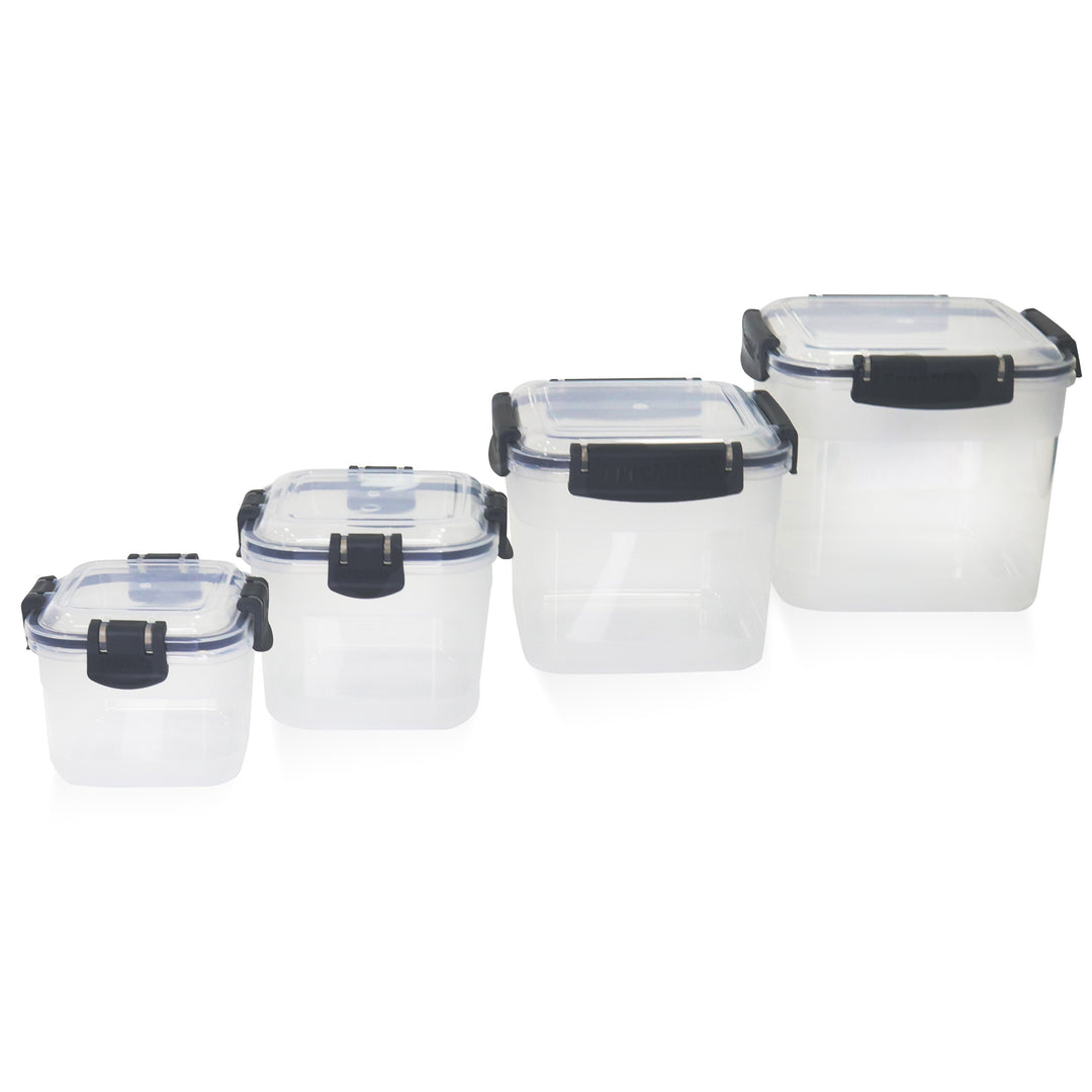 Set 4 boîtes de stockage 0,3L + 0,6L + 1,2L + 1,9L