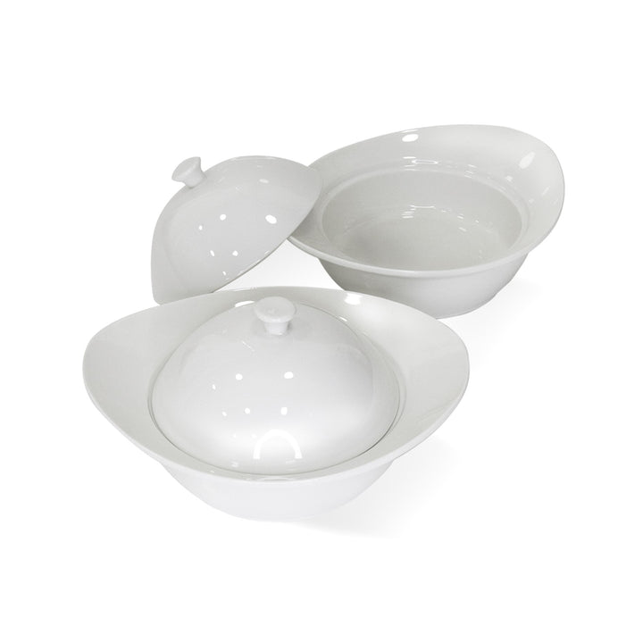 Set 2 cloches en porcelaine 19,50x16,50cm