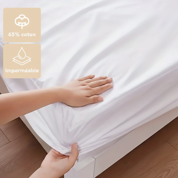 Protège matelas imperméable 140x190x35cm