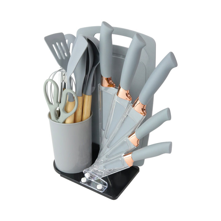 Set ustensiles cuisine 18pcs avec support