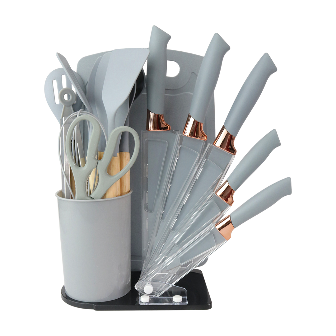 Set ustensiles cuisine 18pcs avec support