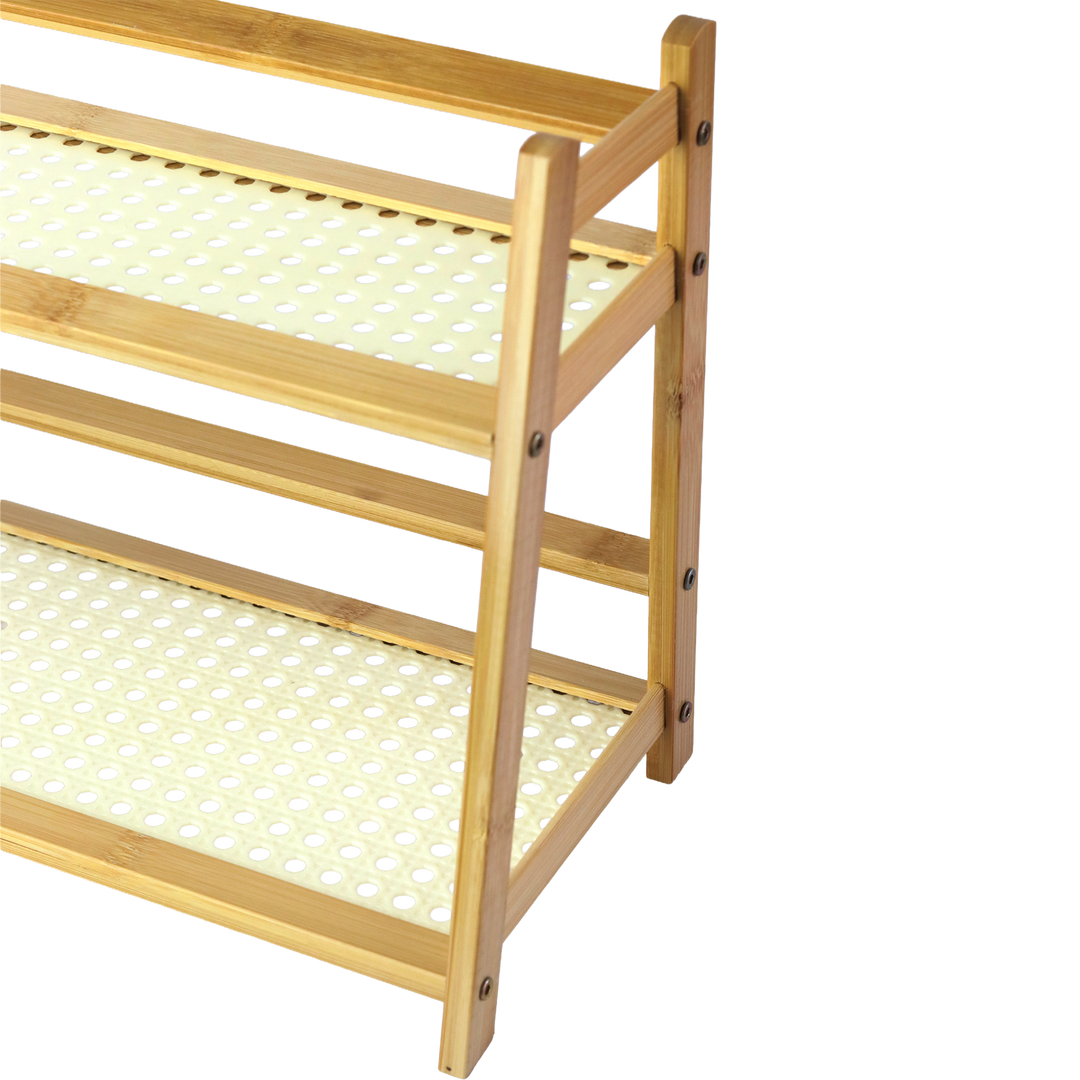 Etagère 2 niveaux en bois 44x16x27cm