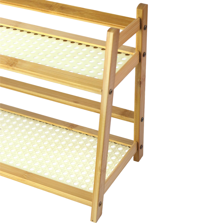 Etagère 2 niveaux en bois 44x16x27cm