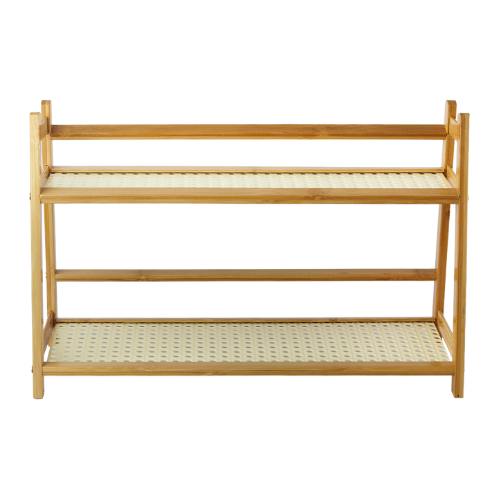 Etagère 2 niveaux en bois 44x16x27cm