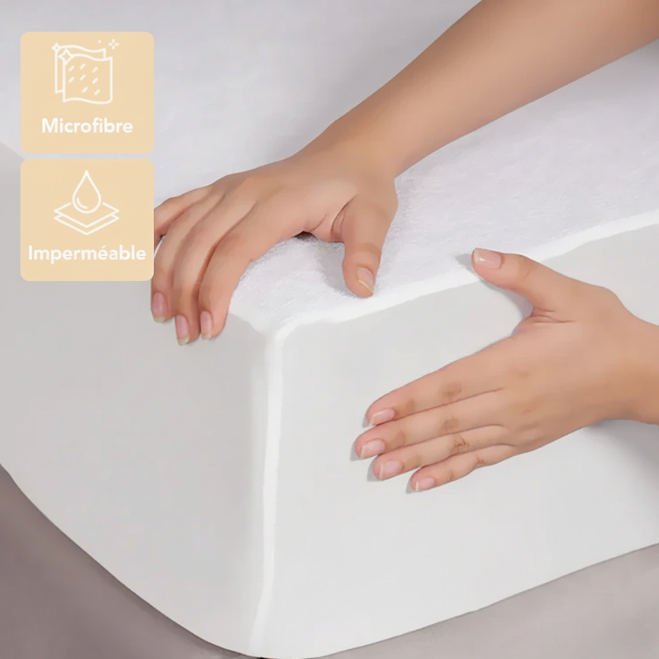 Protège matelas imperméable 140x190x35cm