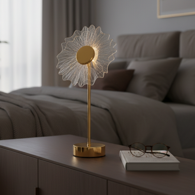 Lampe électrique forme fleur 38cm