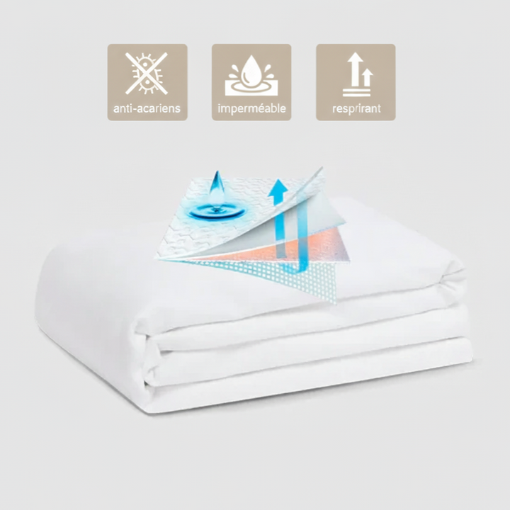 Protège matelas imperméable 140x190x35cm