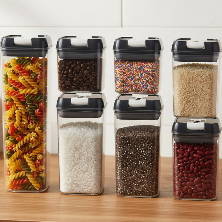 Set 7  boîtes de stockage 2x0,5L + 2x0,8L + 2x1,2L + 1x1,9L